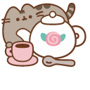 Pusheen and her Tea Ceremony cursor