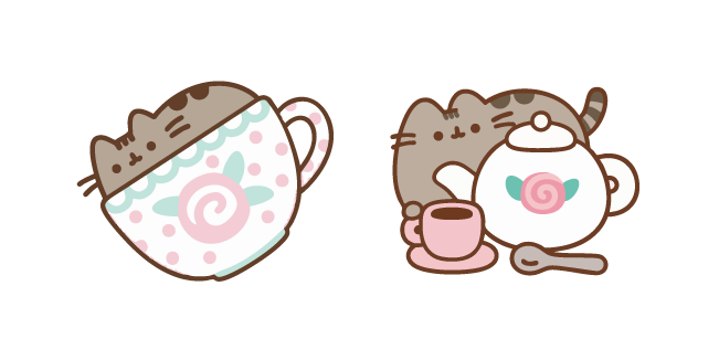 Pusheen and her Tea Ceremony