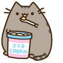 Pusheen and Ice Cream cursor