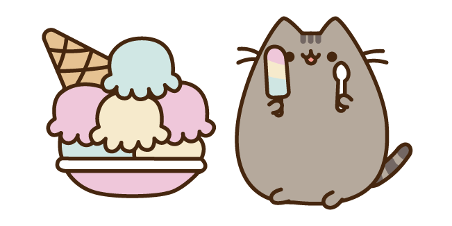 Pusheen and Lots of Ice Cream