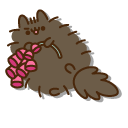 Pusheen and Pip with Lilac Bouquet and Snapdragon Flower pointer