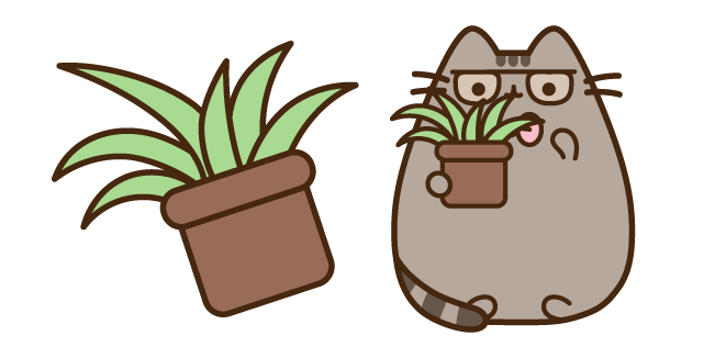 Pusheen and Plant Spring Cleaning