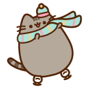 Pusheen and Stormy Ice Skating cursor
