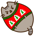 Pusheen and Ugly Holiday Sweater pointer