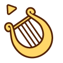 Pusheen Angel and Harp pointer