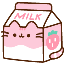 Pusheen Bubble Tea and Strawberry Milk cursor