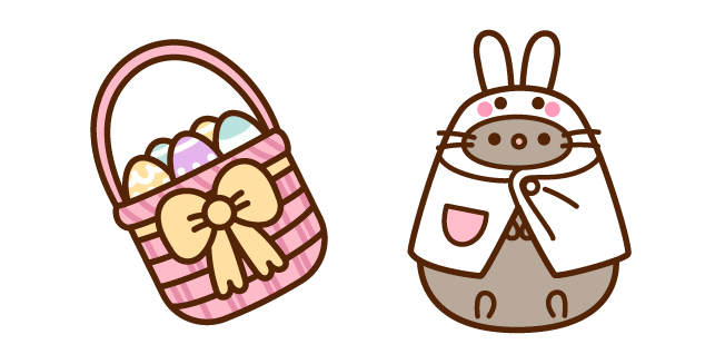 Pusheen Bunny and Easter Basket