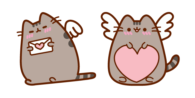 Pusheen Cupid and Love Letter