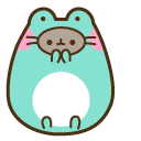 Pusheen Enchanted Frog and Mushroom cursor