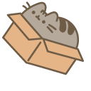 Pusheen Hiding in a Box pointer