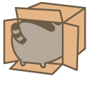 Pusheen Hiding in a Box cursor
