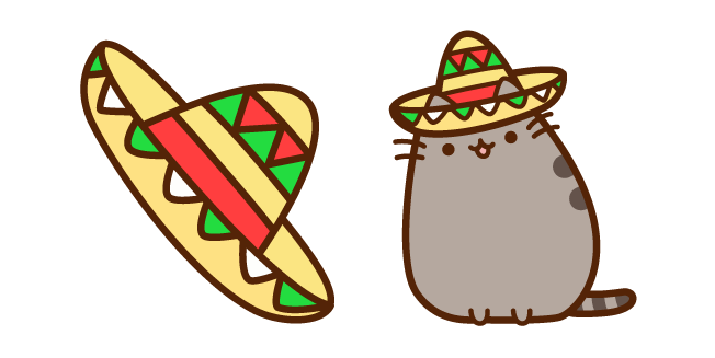 Pusheen in Mexican Hat