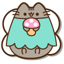 Pusheen in Mushroom and Fairy Costumes cursor