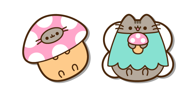 Pusheen in Mushroom and Fairy Costumes
