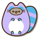 Pusheen in Owl and Raccoon Costumes cursor