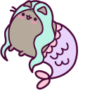 Pusheen Mermaid and Shell cursor