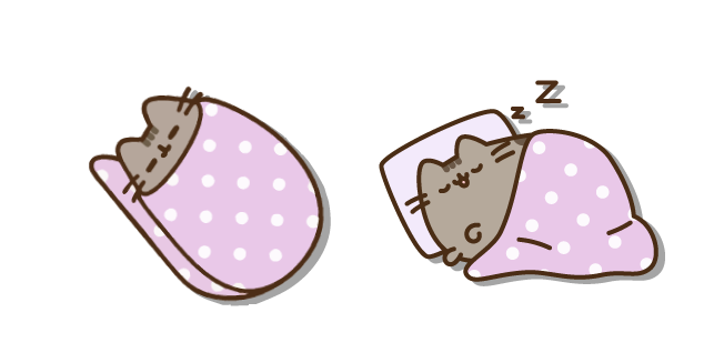 Pusheen Napping under a Blanket