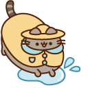 Pusheen on Rainy Day cursor
