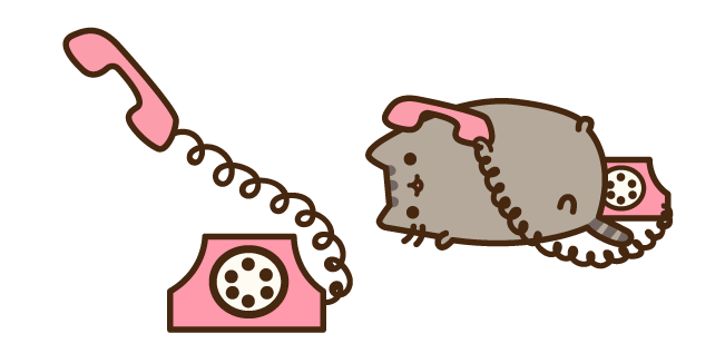 Pusheen on the Phone