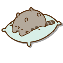 Pusheen Playing and Sleeping on a Pillow cursor