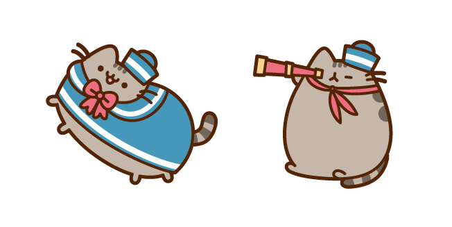Pusheen Sailor with a Spyglass