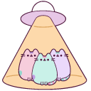 Pusheen UFO and Donuts cursor