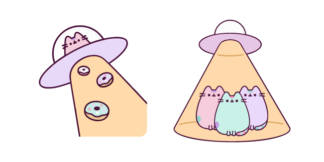 Pusheen UFO and Donuts
