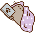 Pusheen under Lavender Blanket pointer