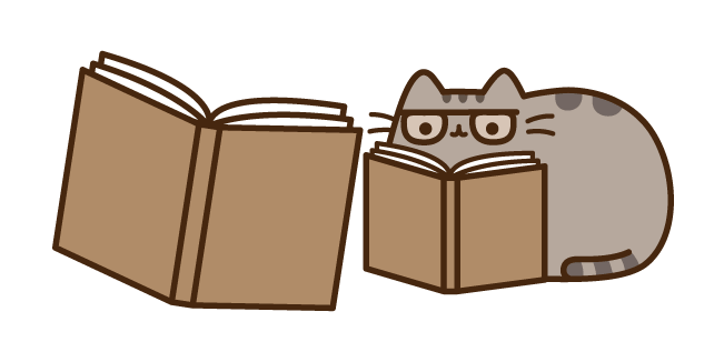 Pusheen with a Book