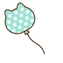 Pusheen with Colorful Balloons pointer