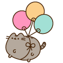 Pusheen with Colorful Balloons cursor