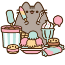 Pusheen with Ice Cream and Sweets cursor