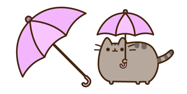 Pusheen with Umbrella