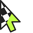 Checkered with Lime pointer