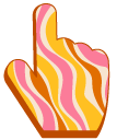 Colorful Waves Retro Pattern cursor
