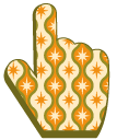 Ogee Retro Pattern with Stars cursor