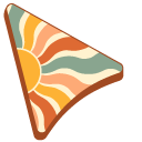 Rainbow Sunrise Retro Pattern pointer
