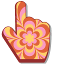 Trippy Infinite Flower Retro Pattern cursor