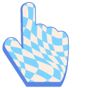 Wavy Checkered Retro Pattern cursor