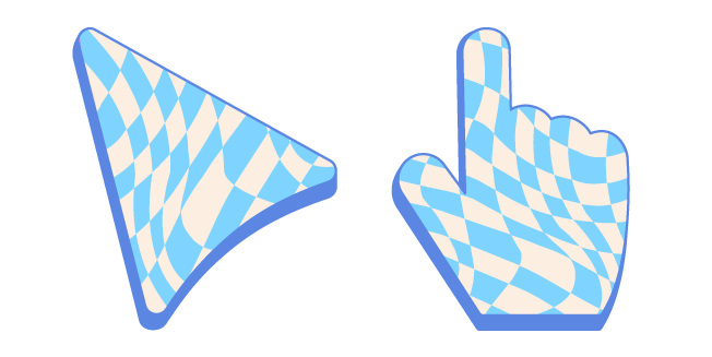 Wavy Checkered Retro Pattern