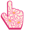 Wavy Flowers Retro Pattern cursor
