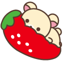 Cute Rilakkuma Korilakkuma with Strawberry pointer