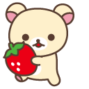 Cute Rilakkuma Korilakkuma with Strawberry cursor
