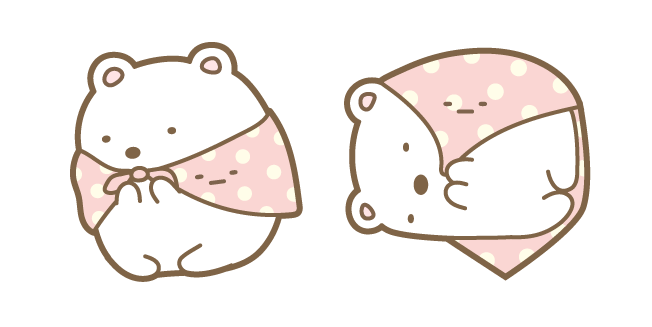 Cute Sumikko Gurashi Shirokuma and Furoshiki