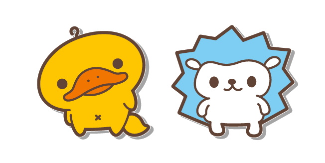 San-X Confused Platypus and Confused Hedgehog