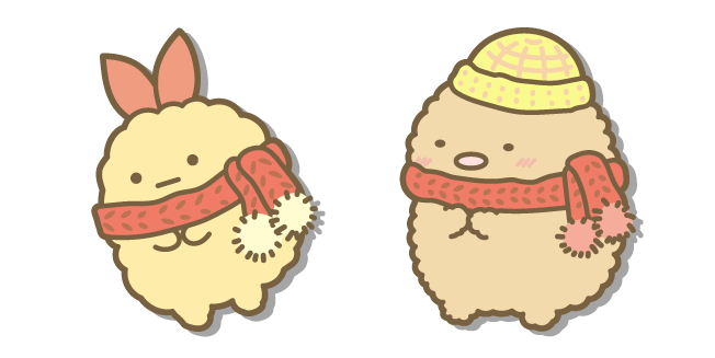 San-X Ebifurai No Shippo and Tonkatsu in Scarves