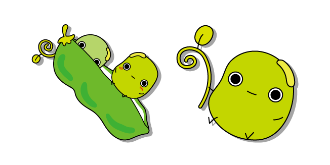 San-X Mamepyon and Edamame in a Pea Pod
