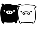 San-X Monokuro Boo Pigs cursor