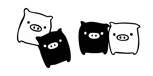 San-X Monokuro Boo Pigs