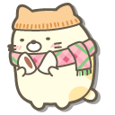 San-X Neko and Shirokuma Eating Bao in Winter Clothes pointer